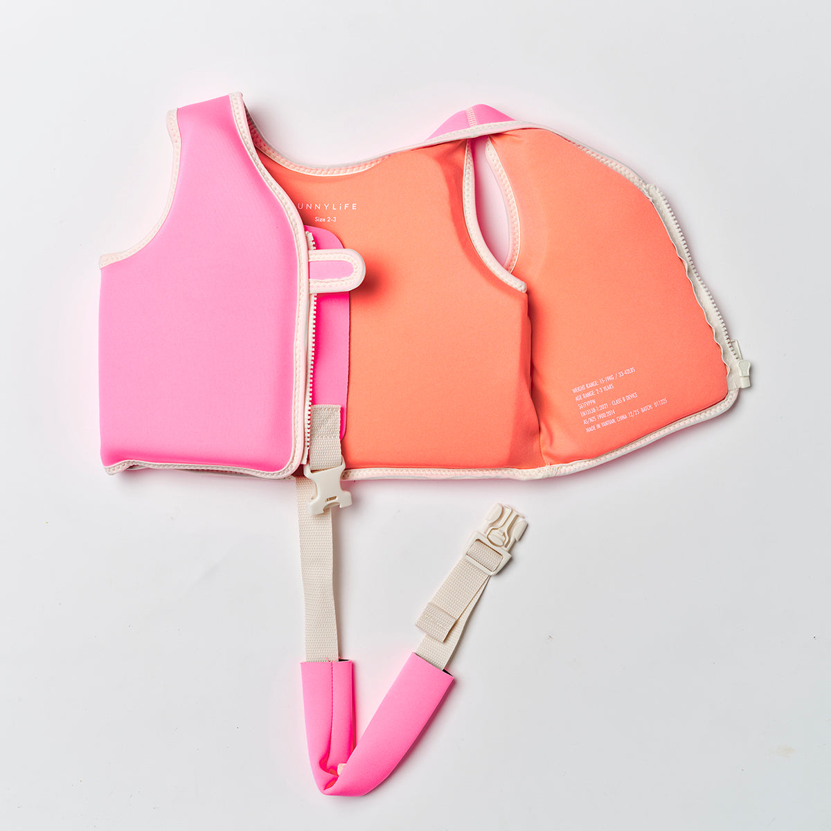 Float Vest 2-3 Poppy the Peach Neon Pink