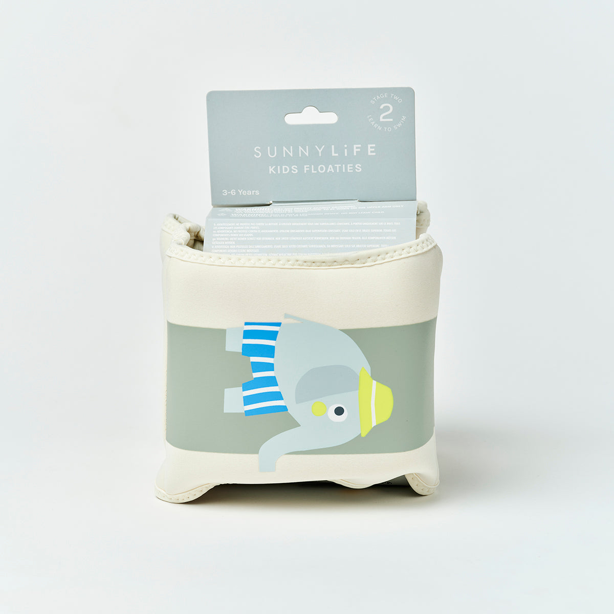 Kids Floaties Eli the Elephant Green Stripe