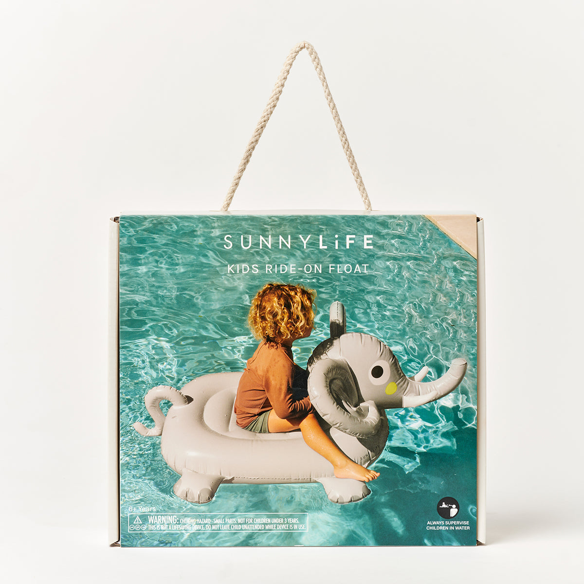 Kids Ride-On Float Eli the Elephant Grey
