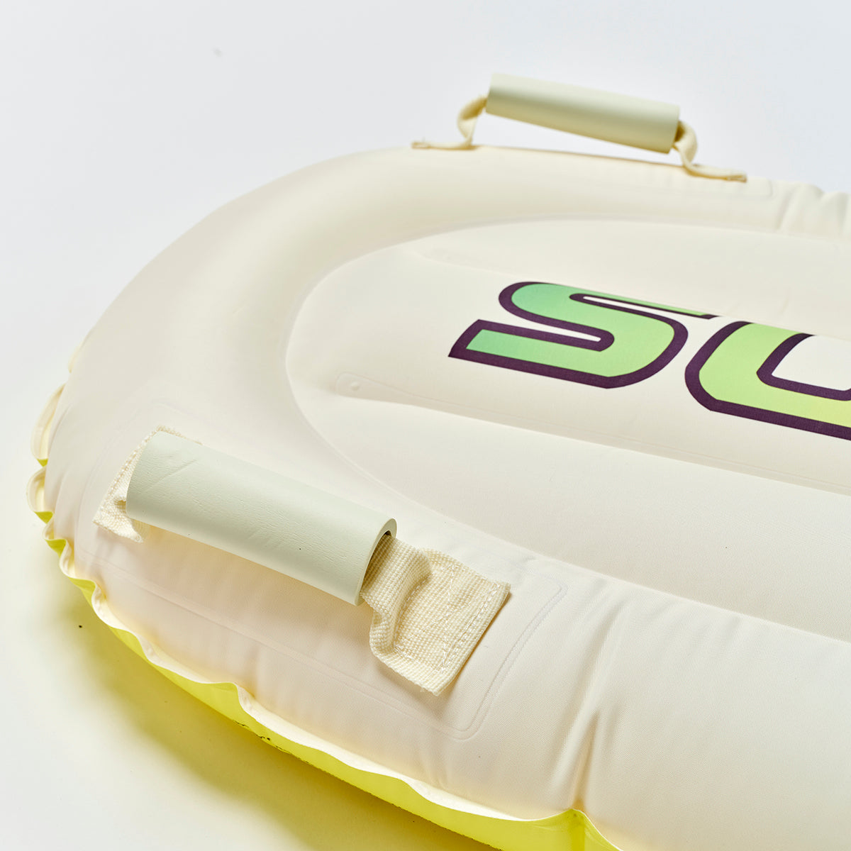 Kids Surf Mat Pool Party Cream and Charcoal