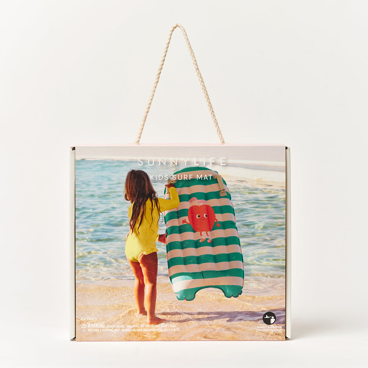 Kids Surf Mat Poppy the Peach Green Stripe