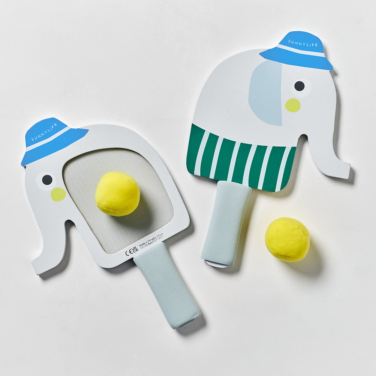 Kids Velcro Beach Bats Eli the Elephant Multi
