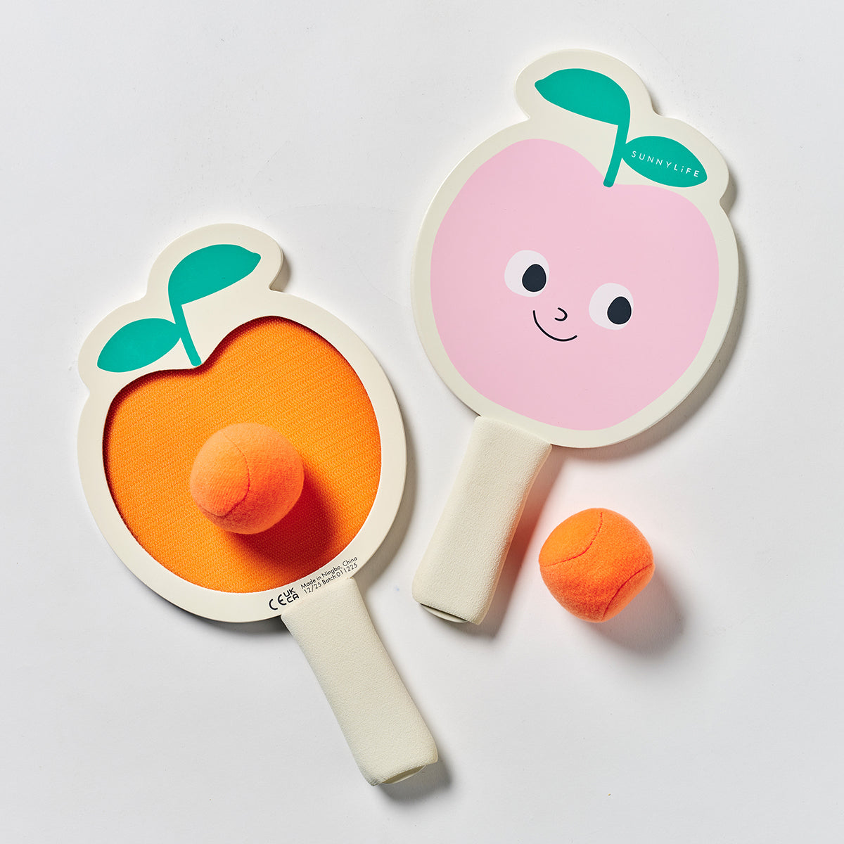 Kids Velcro Beach Bats Poppy the Peach Multi