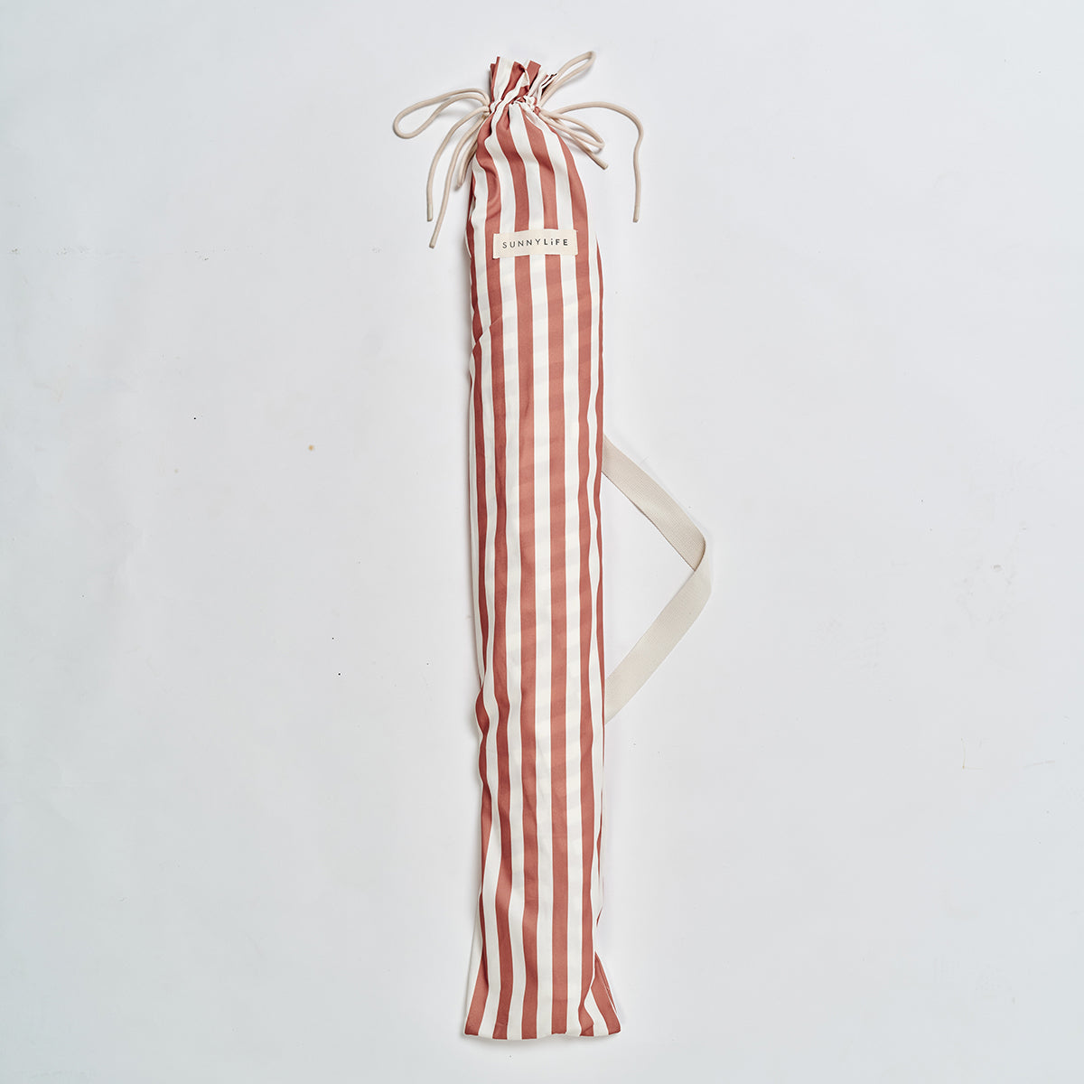 Luxe Beach Umbrella Tierra Clay Stripe