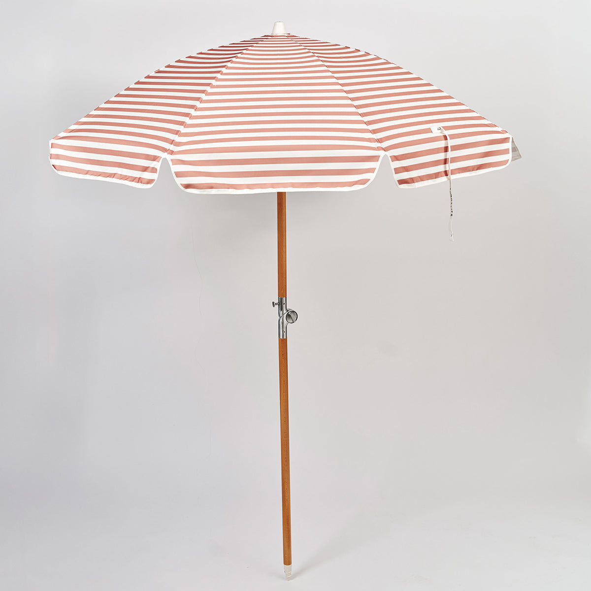 Luxe Beach Umbrella Tierra Clay Stripe