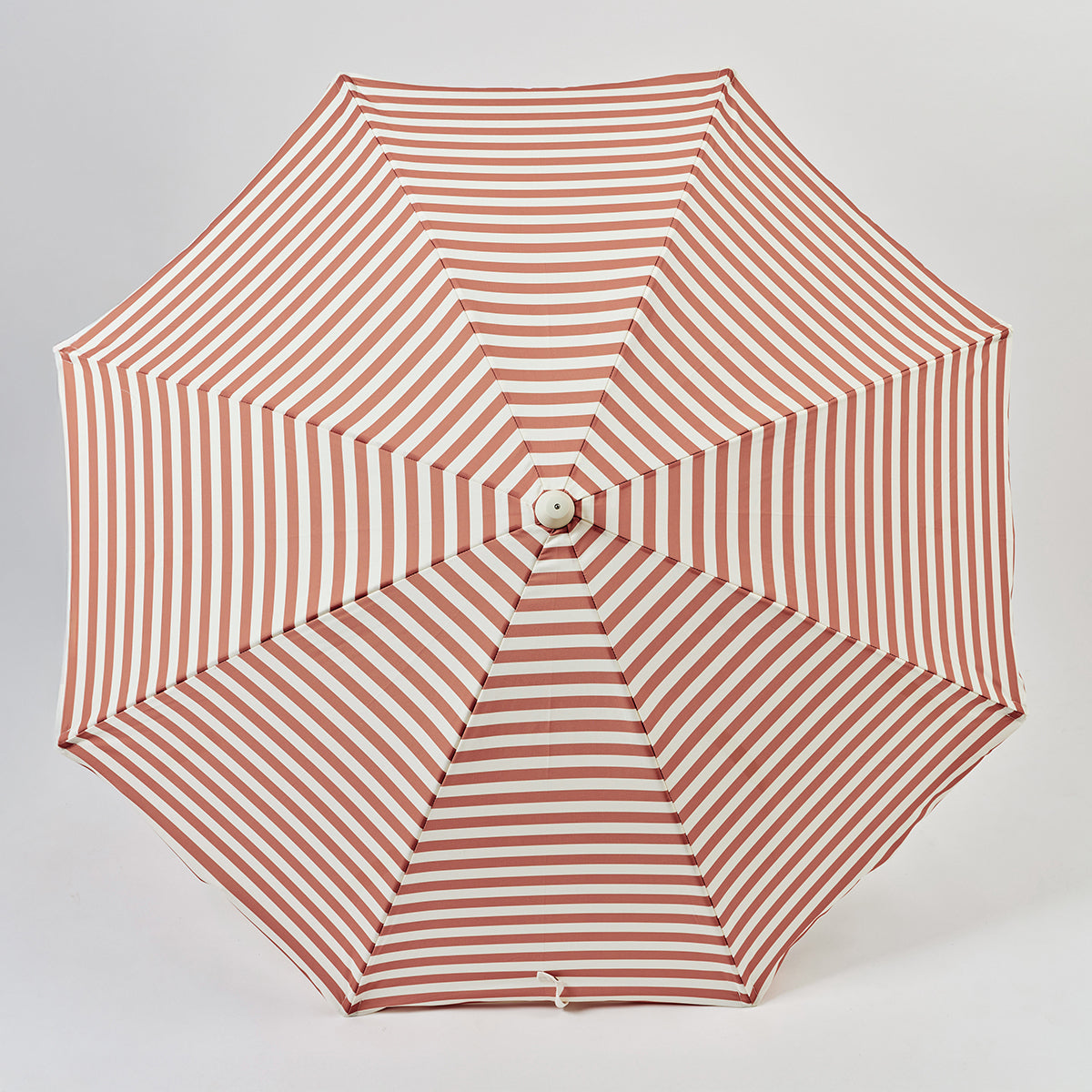 Luxe Beach Umbrella Tierra Clay Stripe