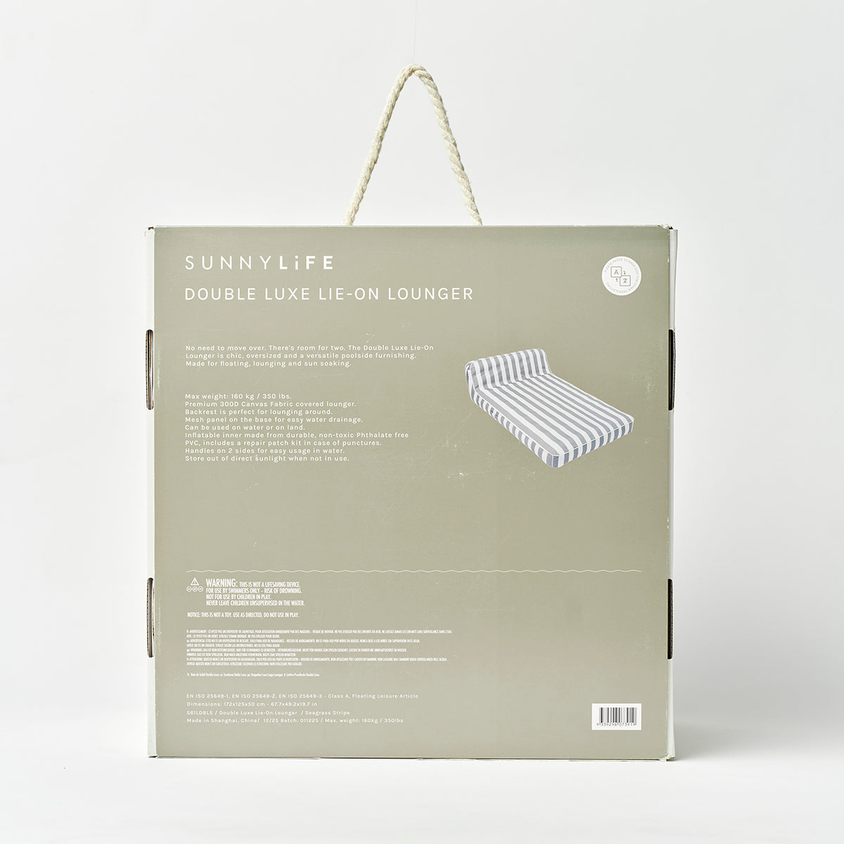 Luxe Double Lounger Seagrass Stripe