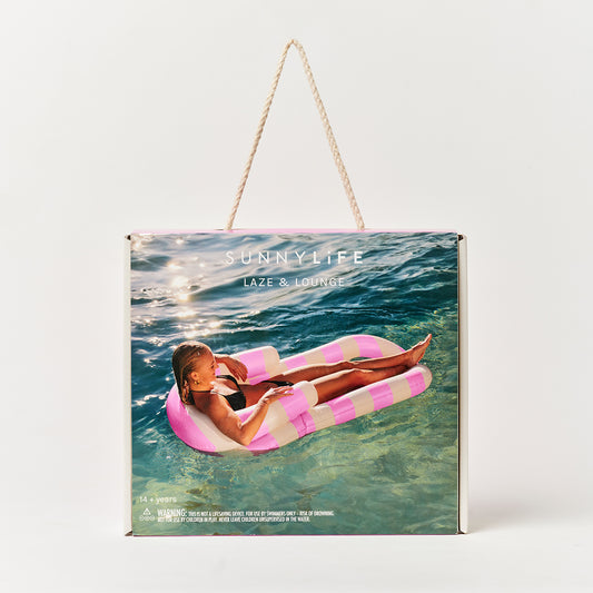 Laze & Lounge Pool Party Magenta Stripe
