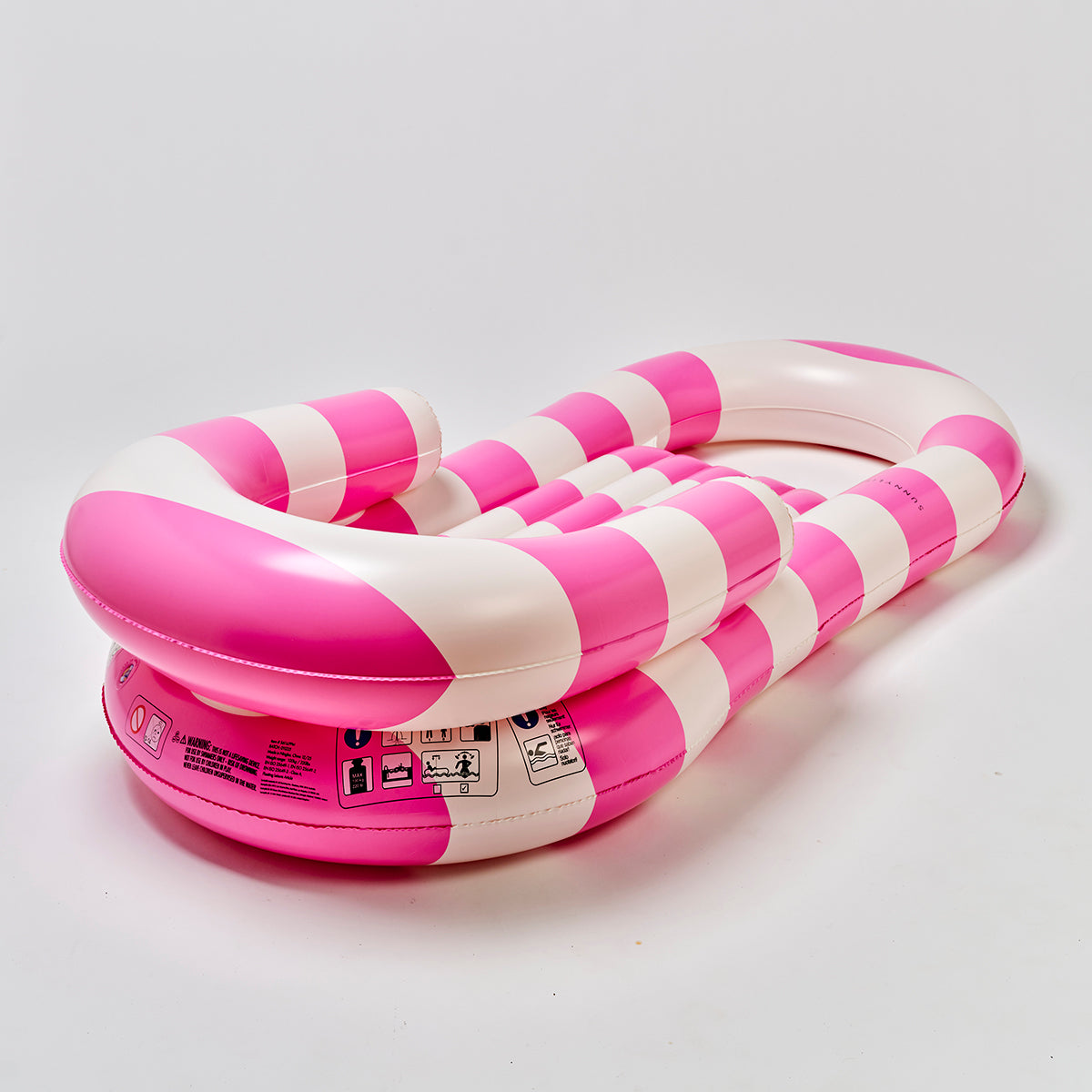 Laze & Lounge Pool Party Magenta Stripe