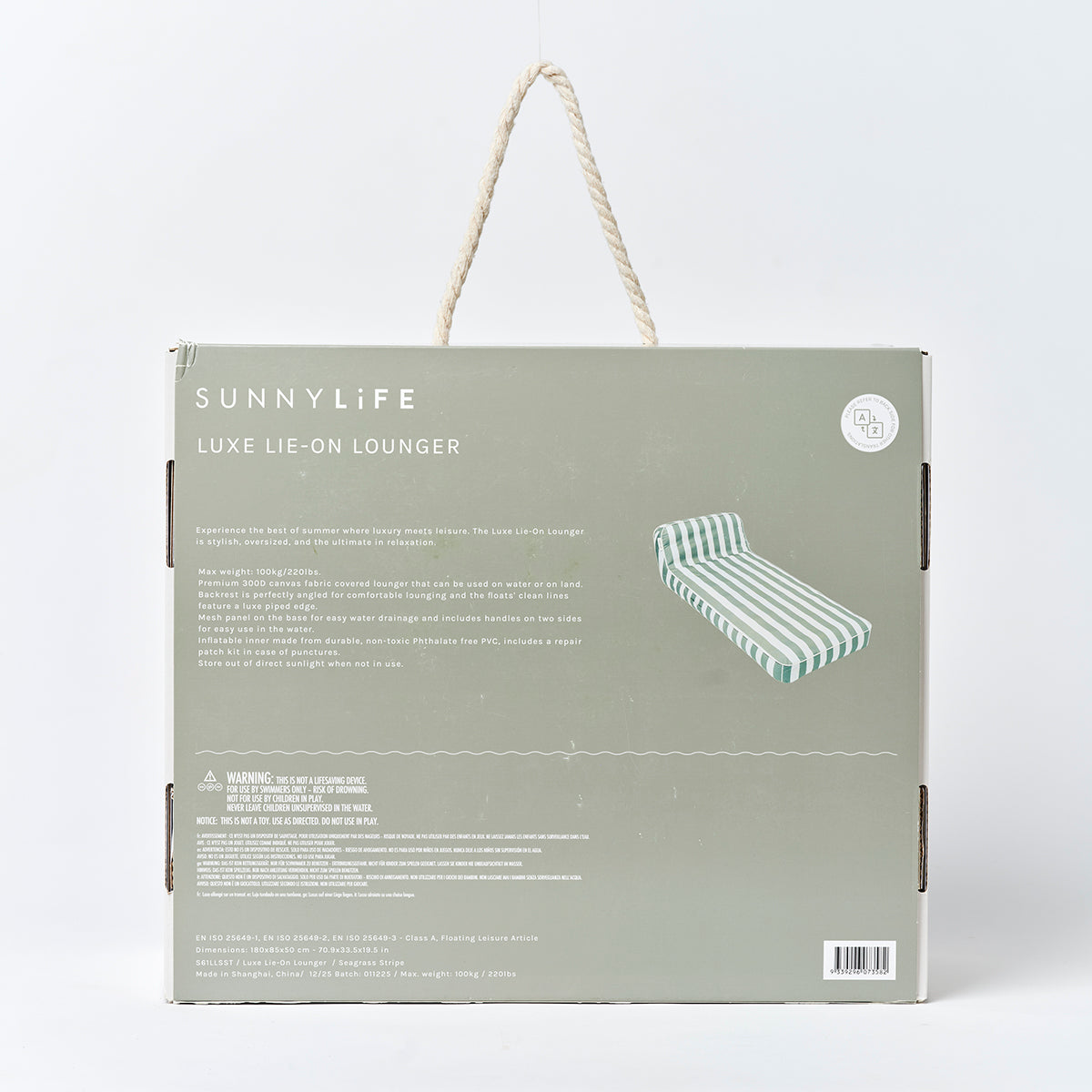 Luxe Lounger Seagrass Stripe