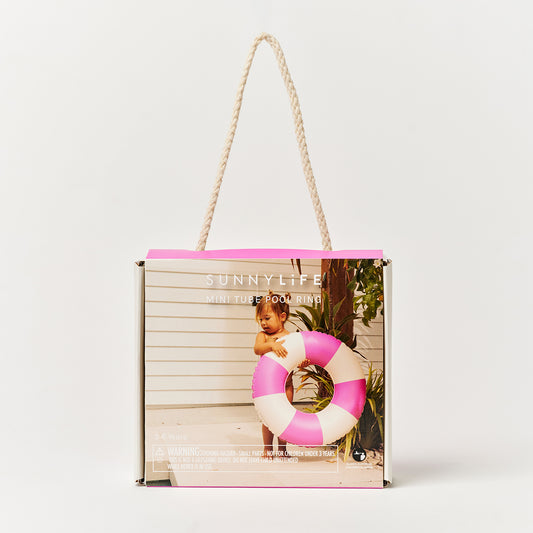 Mini Pool Ring Pool Party Magenta Stripe