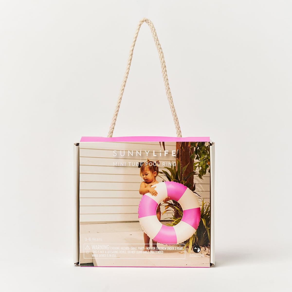 Mini Pool Ring Pool Party Magenta Stripe
