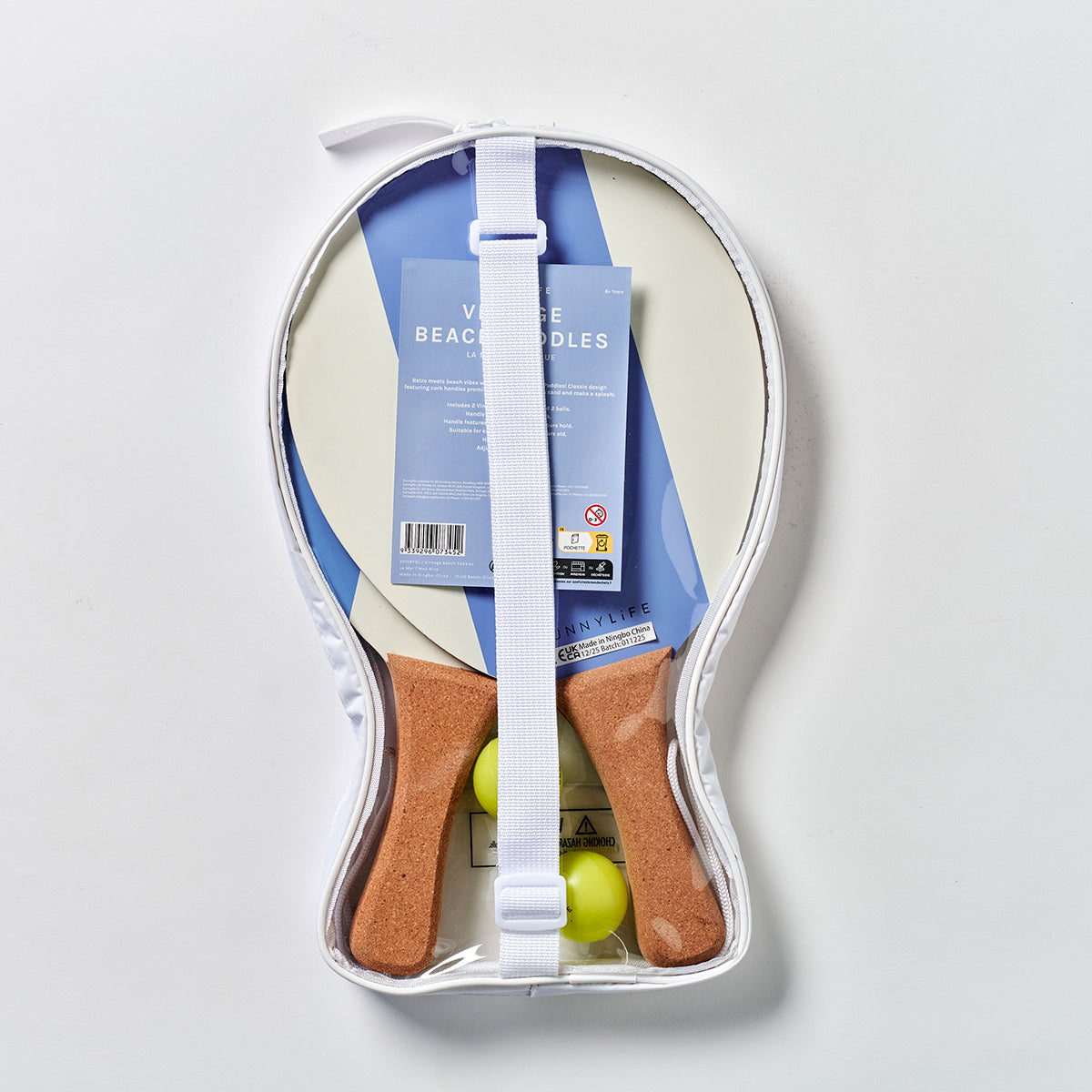 Vintage Beach Paddles La Mer Med Blue