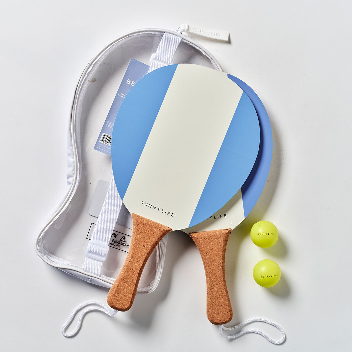 Vintage Beach Paddles La Mer Med Blue