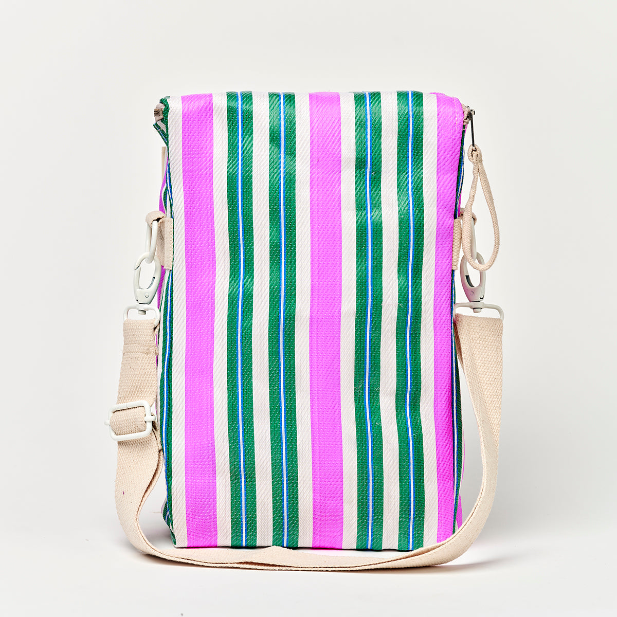 Recycled Nylon Drinks Cooler Bag Seagrass Green Multi