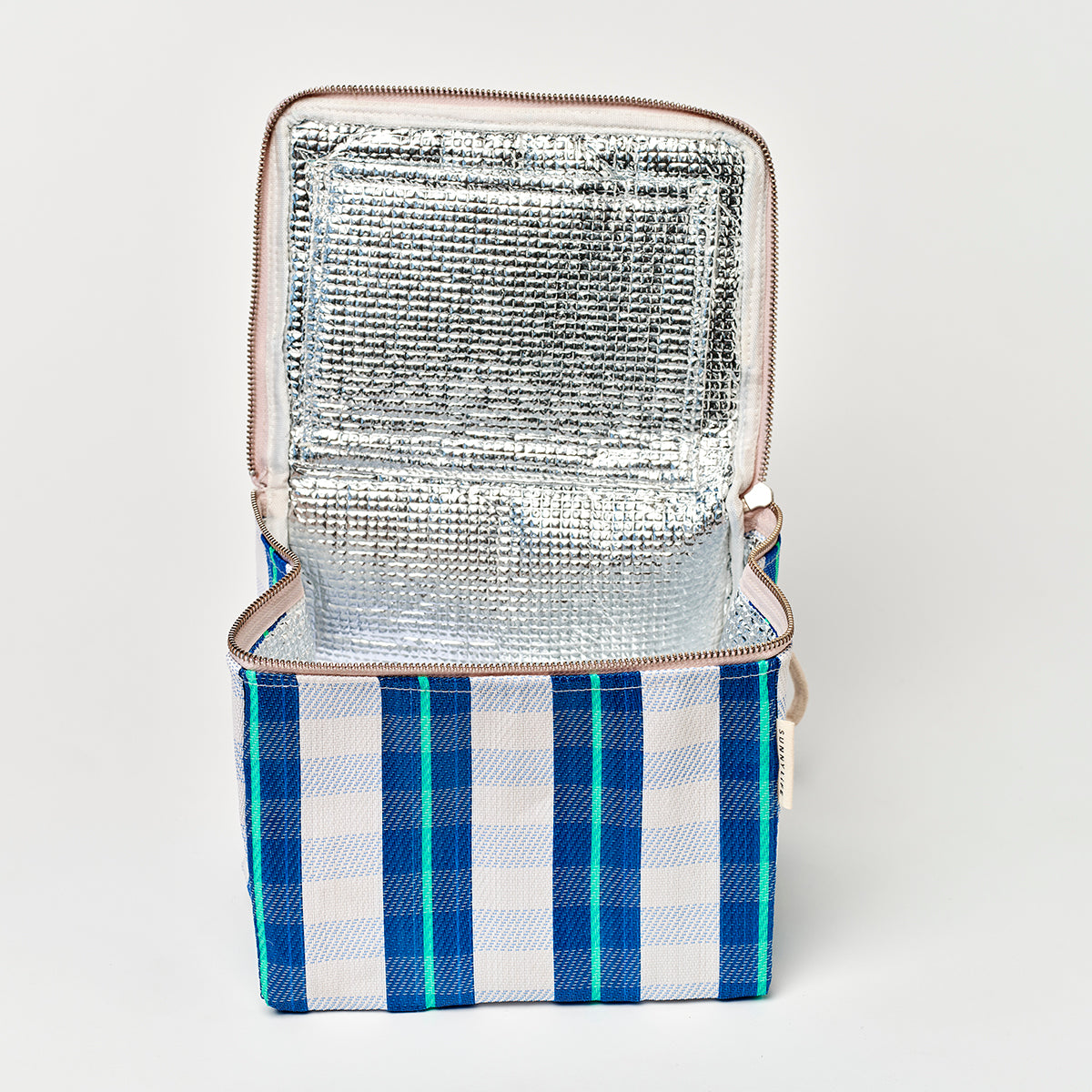 Recycled Nylon Lunch Cooler Bag La Mer Blue Neon