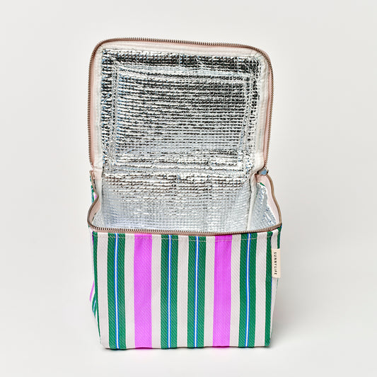 Recycled Nylon Lunch Cooler Bag Seagrass Green Multi