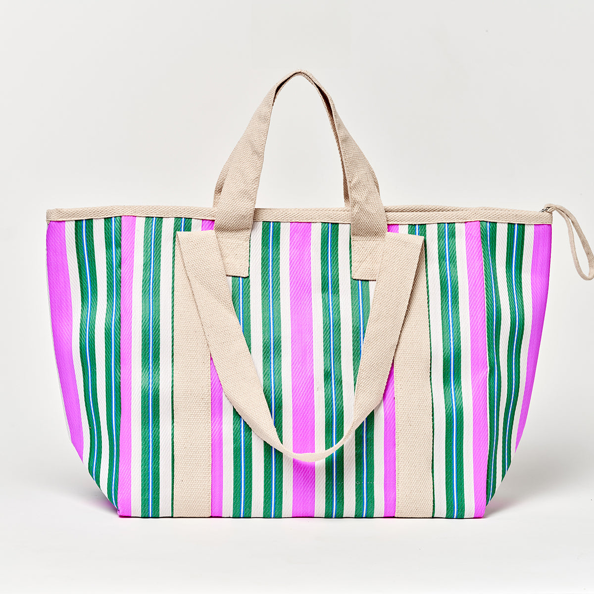 Recycled Nylon Cooler Tote Seagrass Green Multi
