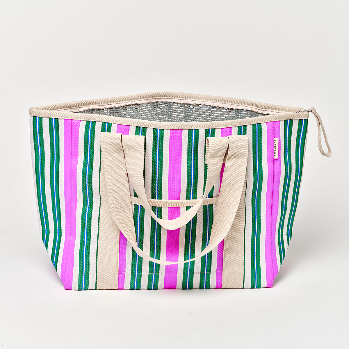 Recycled Nylon Cooler Tote Seagrass Green Multi