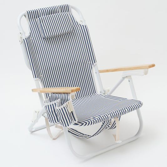 Strandstuhl Luxe Coastal Blue