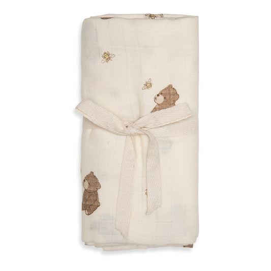 Muslin Swaddle Bienen und Bären