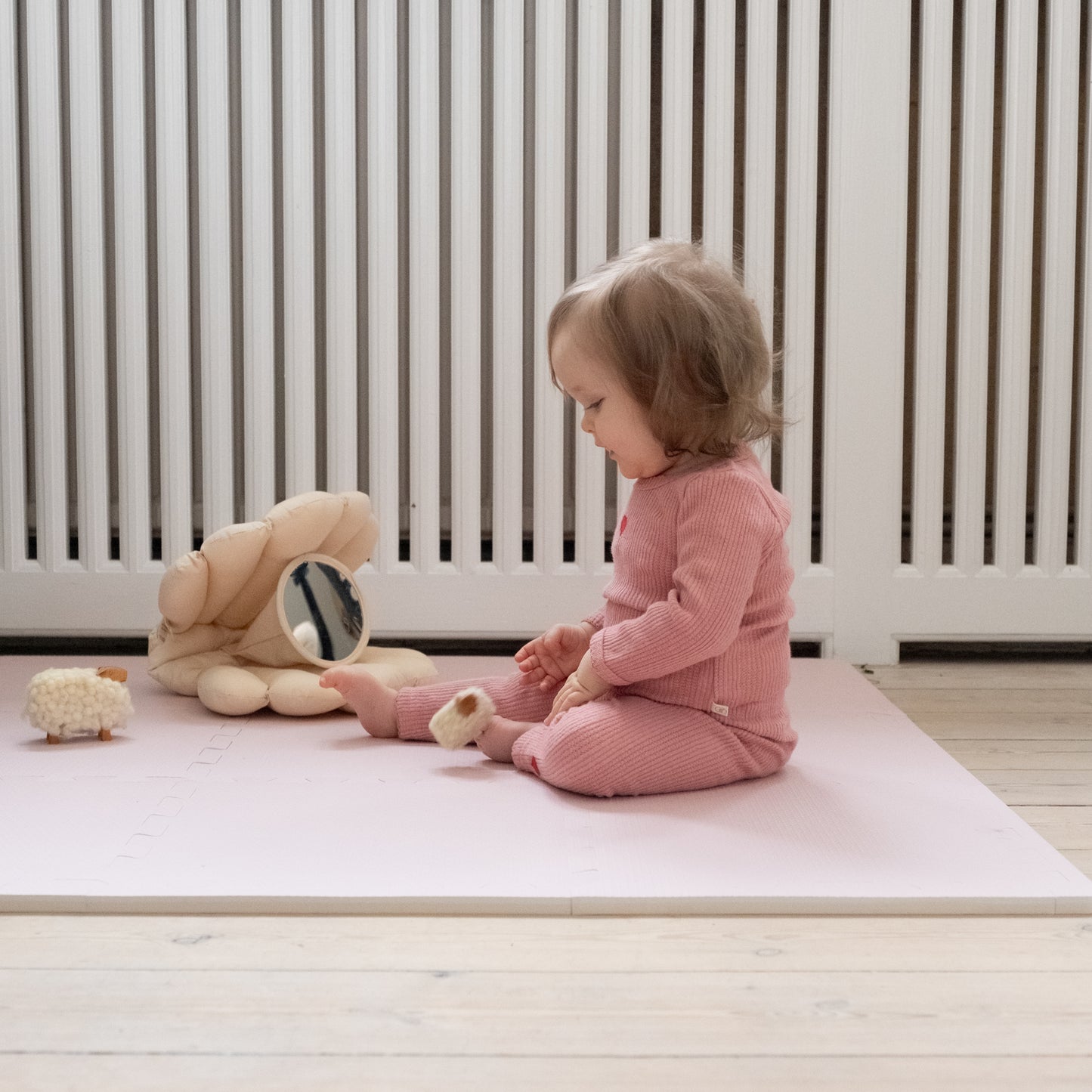 Schaumstoff-Spielmatte quadratisch - Rose blush