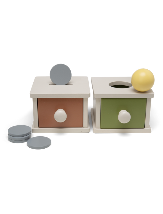 Sortierbox aus Holz 2-er Set