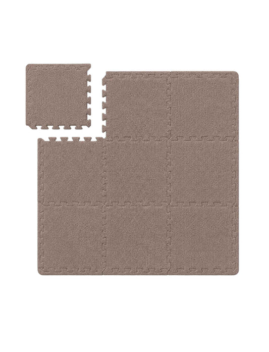 Alva Schaumstoff Spielmatte quadratisch cool braun