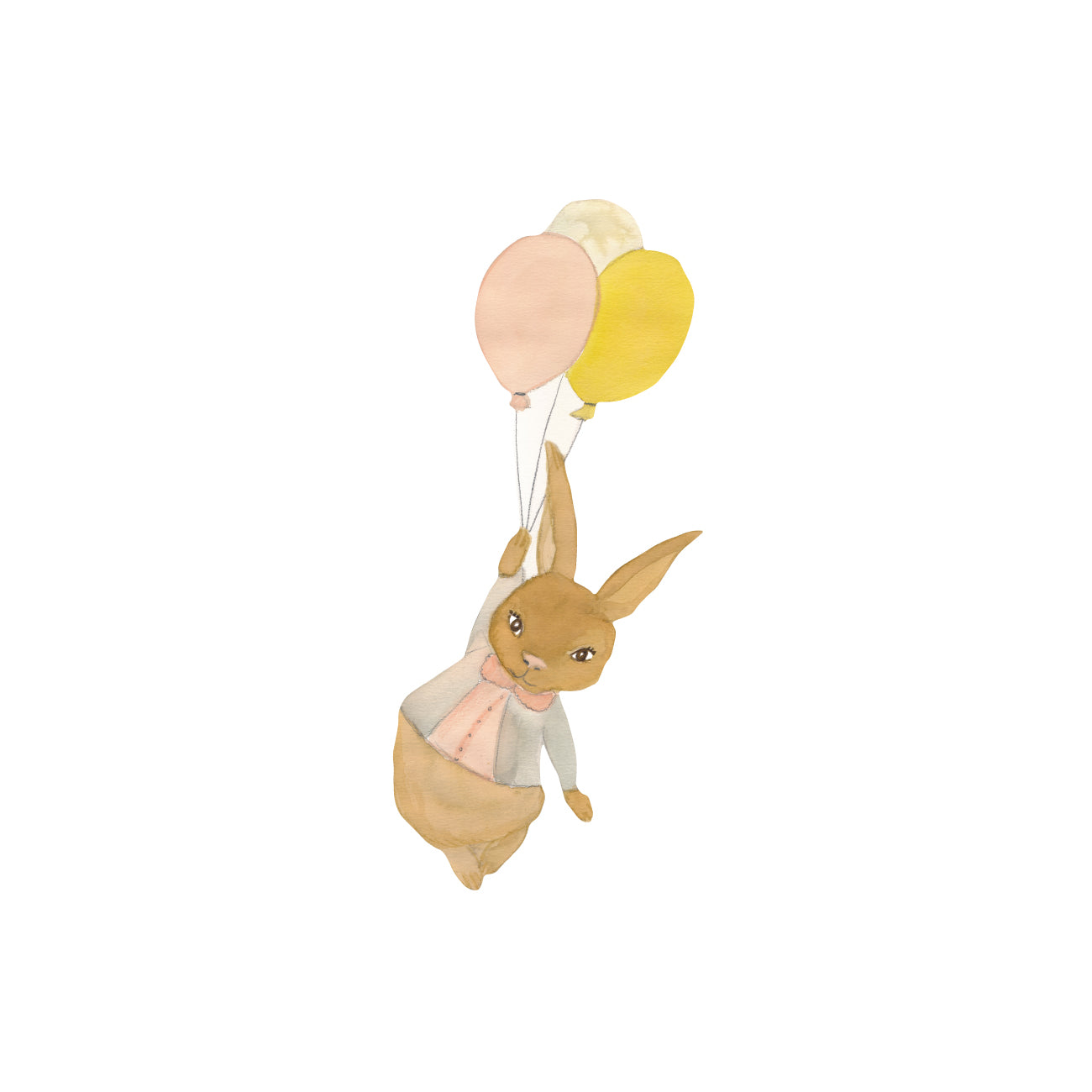 Wandsticker Hasenmädchen mit Ballon